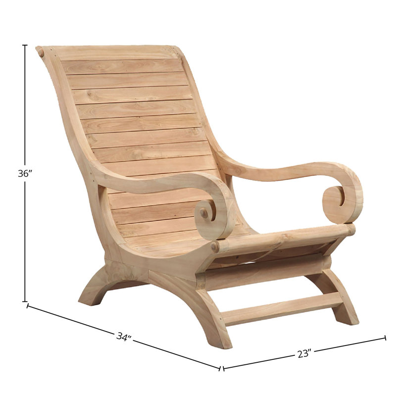 August Grove® Ashanna Teak Patio Chair Wayfair